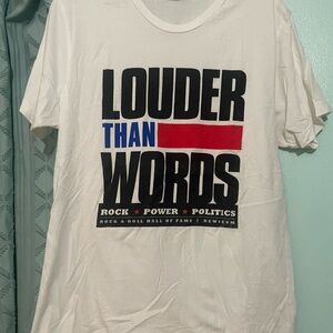 White Graphic rock hall of fame T-Shirt